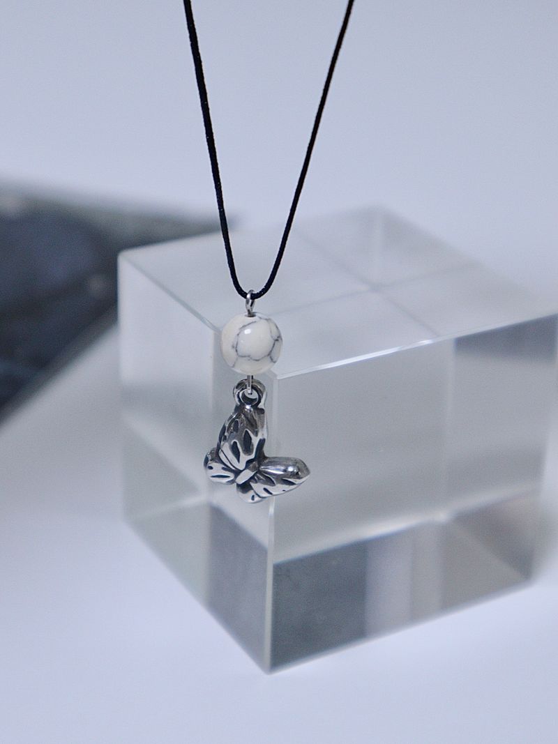 antique butterfly gemstone necklace