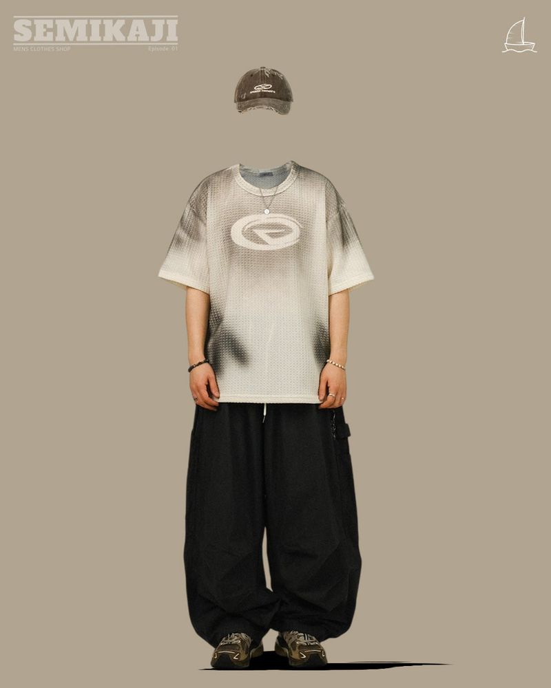 EN Rip-stop Carpenter Banding Parachute Pants