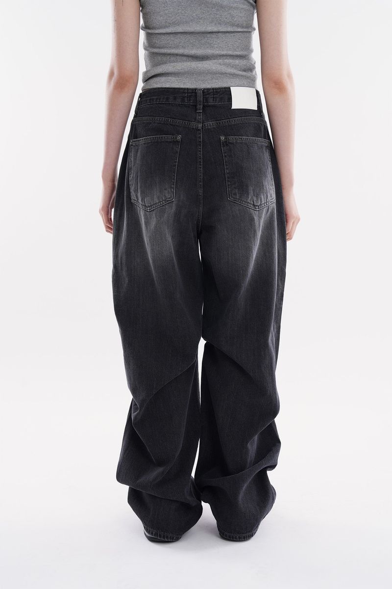 Milo snap wide denim pants