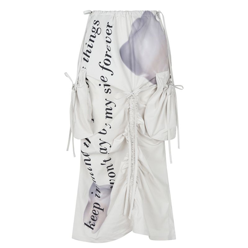 KATER（カーター）の「Wisdom Teeth Low Rise Ruched Skirt BEIGE（Skirts）」