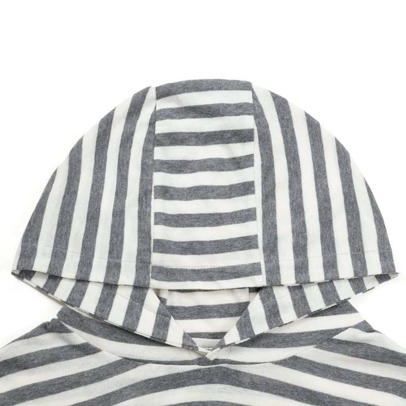 TICKETING STRIPE BORDER HOODIE (GREY)