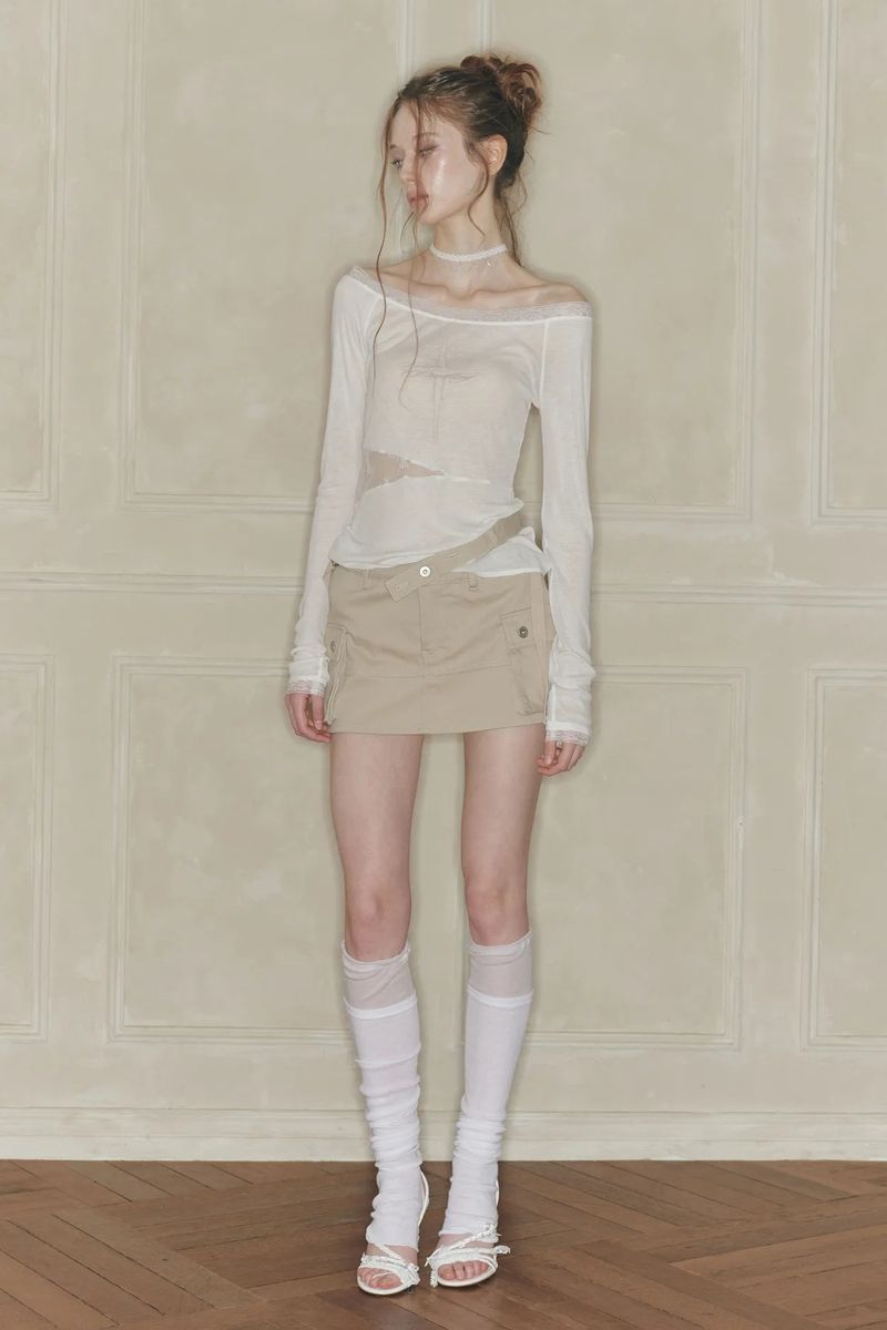 NIX MINI SKIRT beige