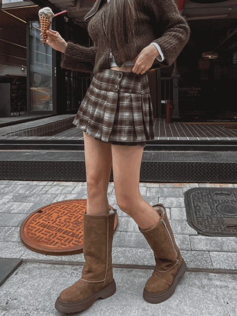 ULAN（ユレン）の「ケリアチェックプリーツスカート（スカート）」