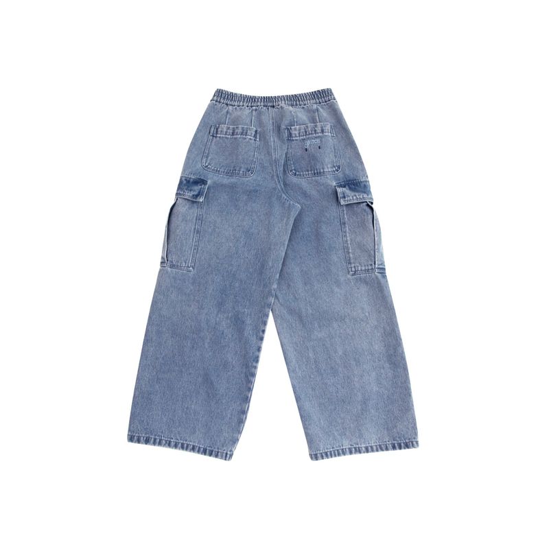 DENIM CARGO PANTS (UNISEX)_SYF6PT01BU