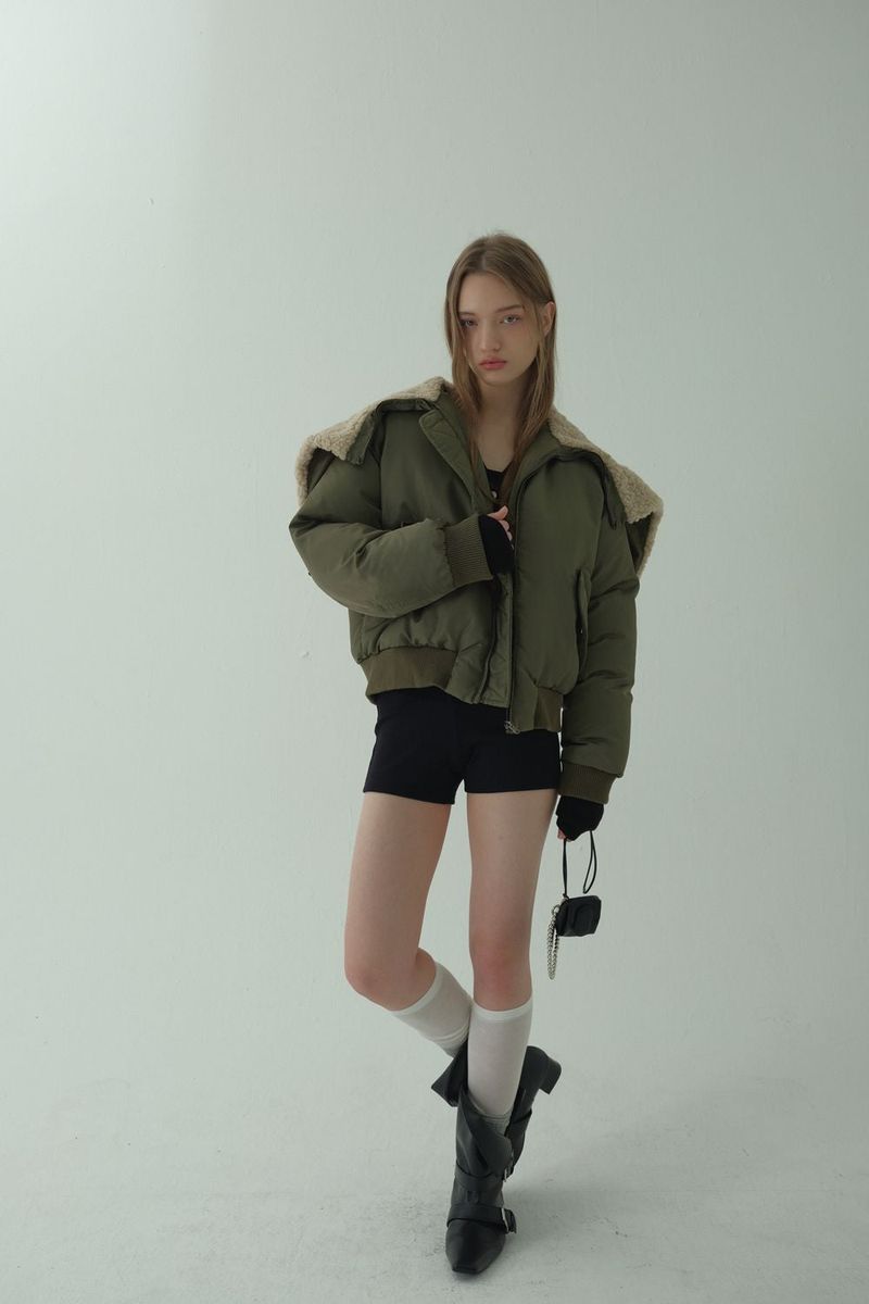 HOODED FLIGHT JUMPER_KHAKI