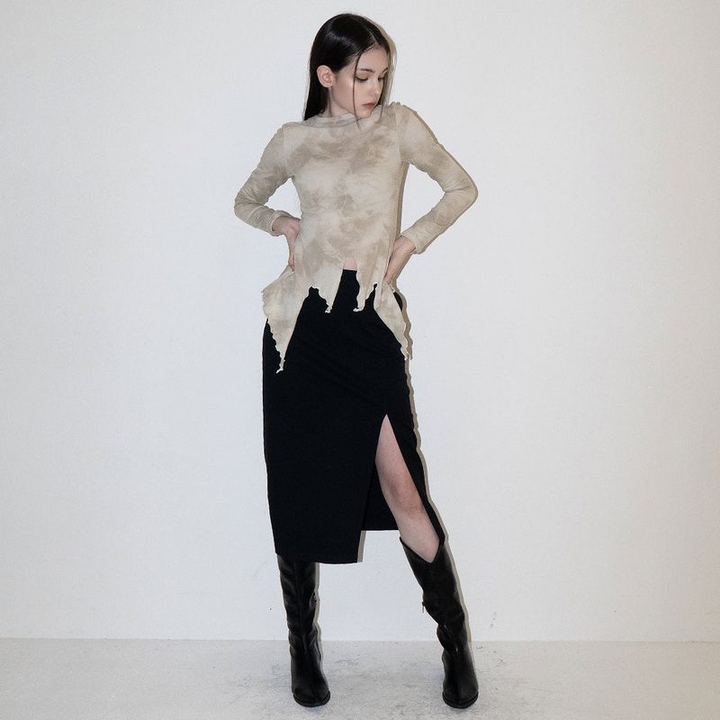 b able two(ビーエイブルトゥー)の「Sofi Wool Skirt (BLACK)(Skirts)」