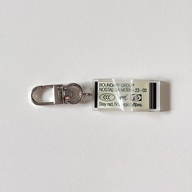 Nostalgic Vibes Acrylic Keyring (Ivory)