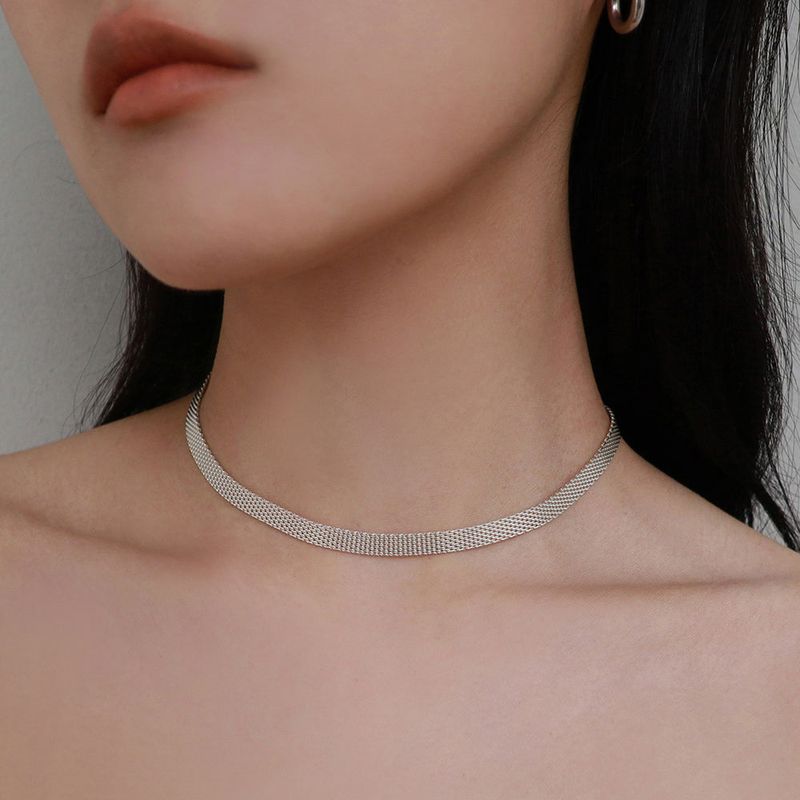 silver fabou necklace (vermeil)