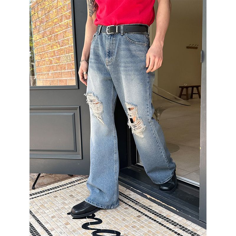 [Unisex] Tin washing boots cut denim pants
