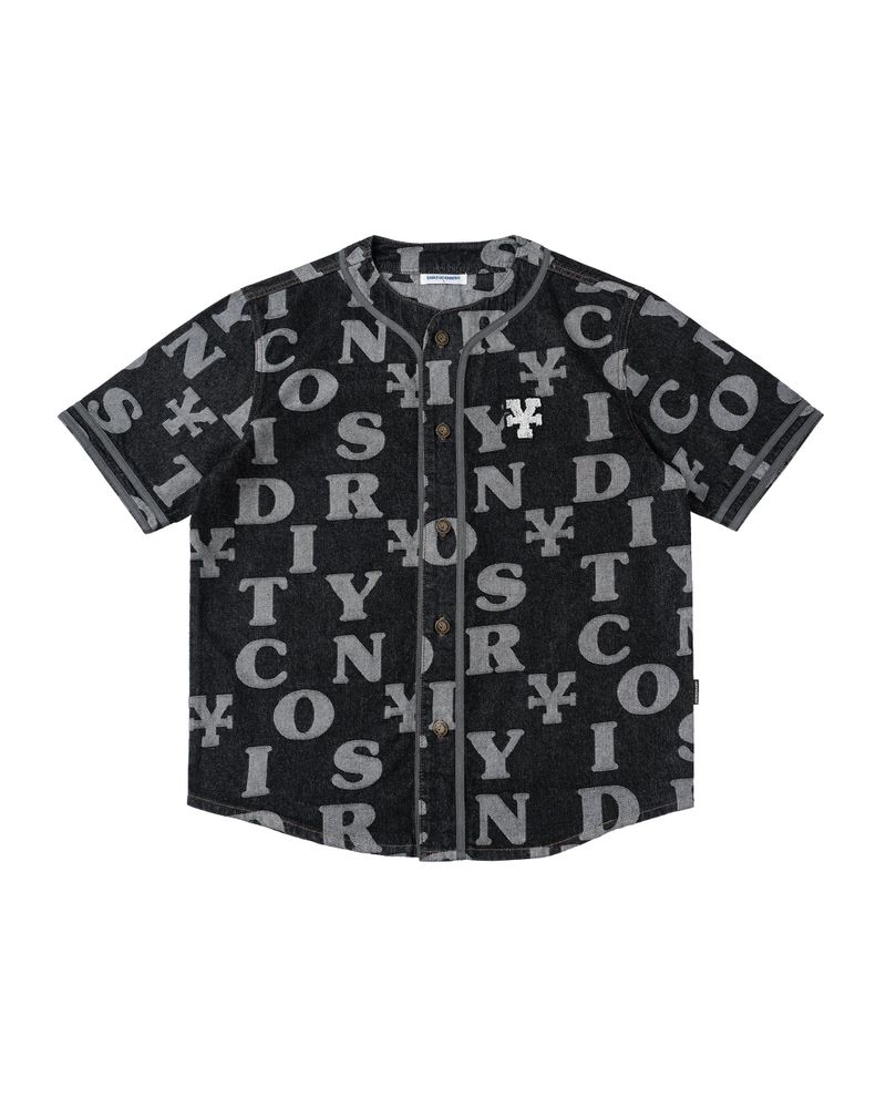 DirtyCoins（ダーティーコインズ）の「Letters Monogram Denim Jersey Shirt - Black（Jackets/Outerwear）」