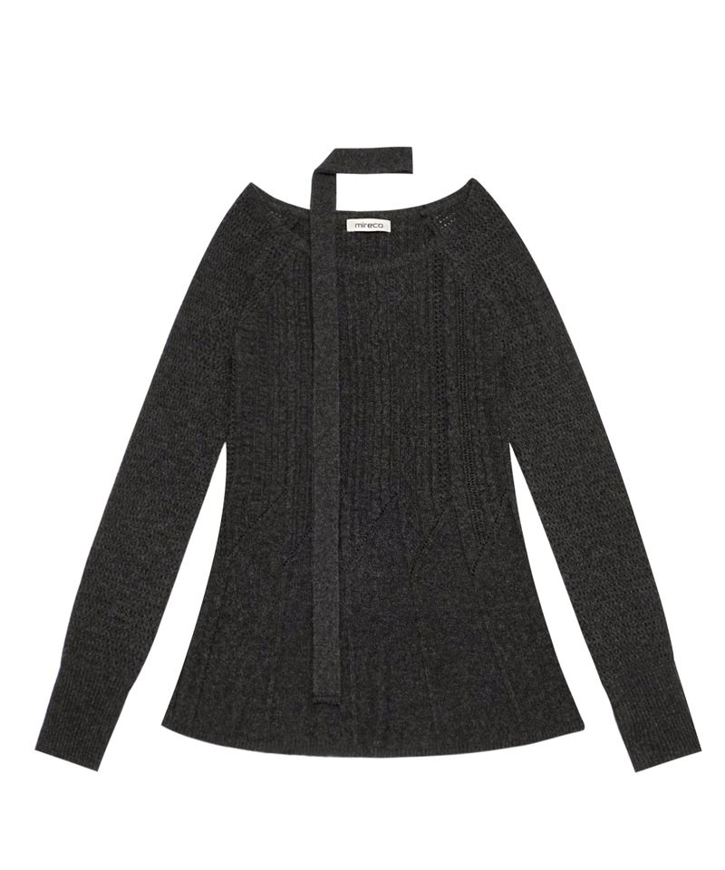 CABLE RECO KNIT OPS CHARCOAL