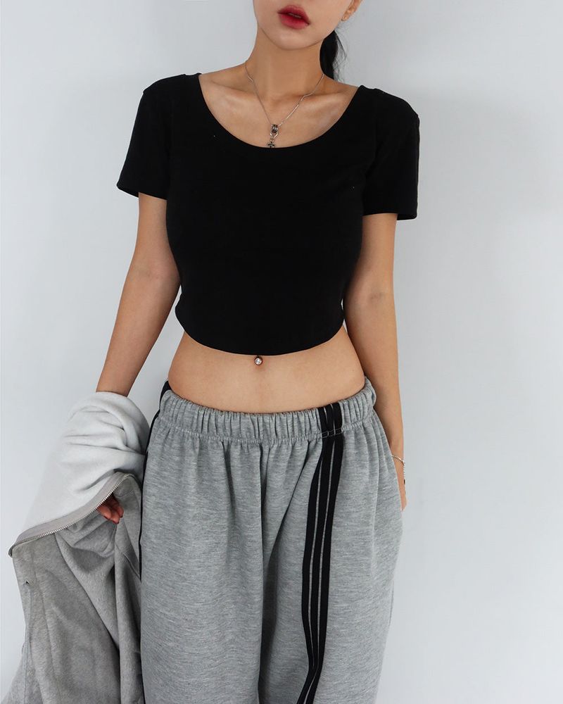 Breeze fleece-lined track string wide pants