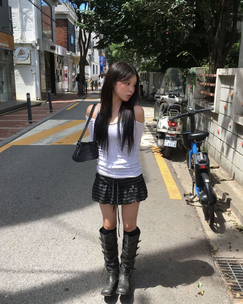 Frill button skirt (2colors)