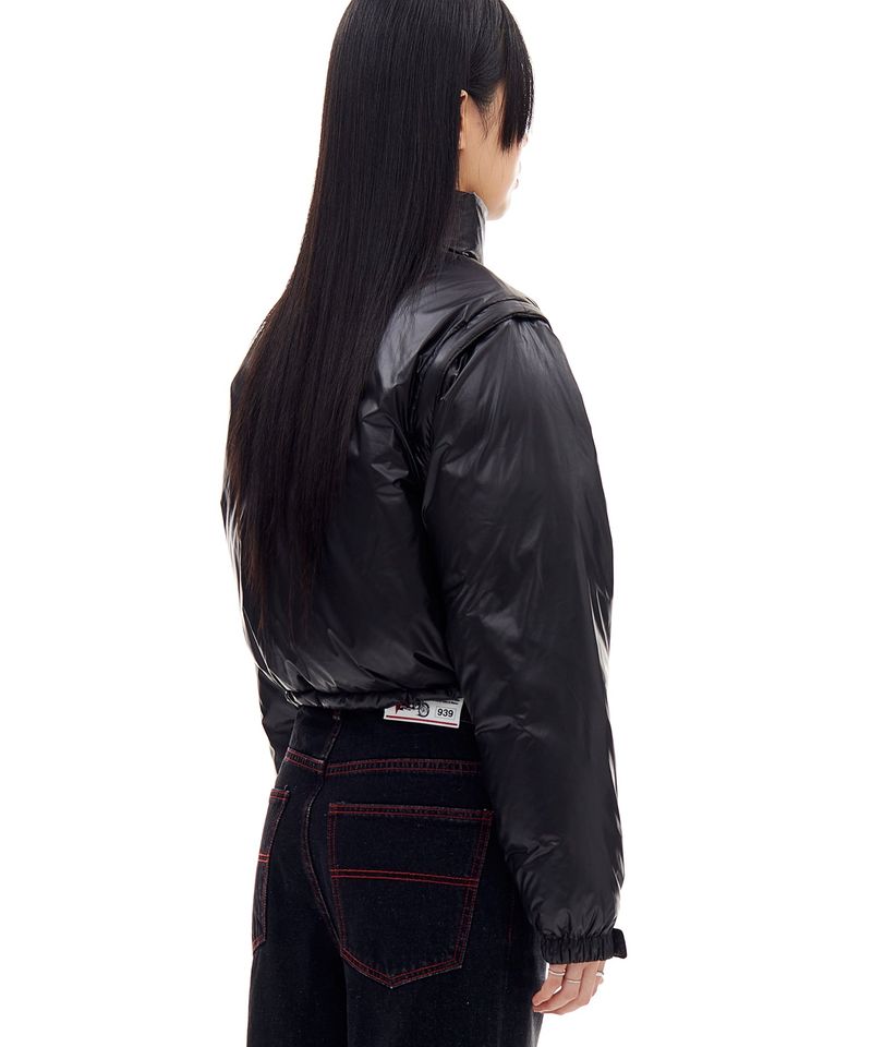 939 DETACHABLE CROP DOWN JACKET (BLACK)