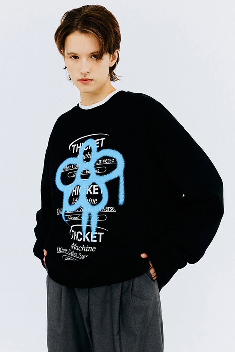 NCOVER(エンカバー)の「THICKET MACHINE FLOWER SWEATSHIRT-BLACK(Tops)」