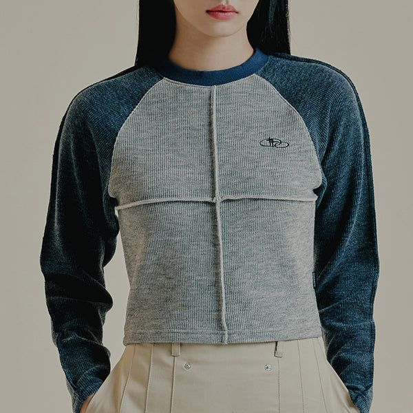 ROMANTIC CROWN（ロマンティッククラウン）の「DESTROYED KNIT CROP SLEEVE（Tops）」