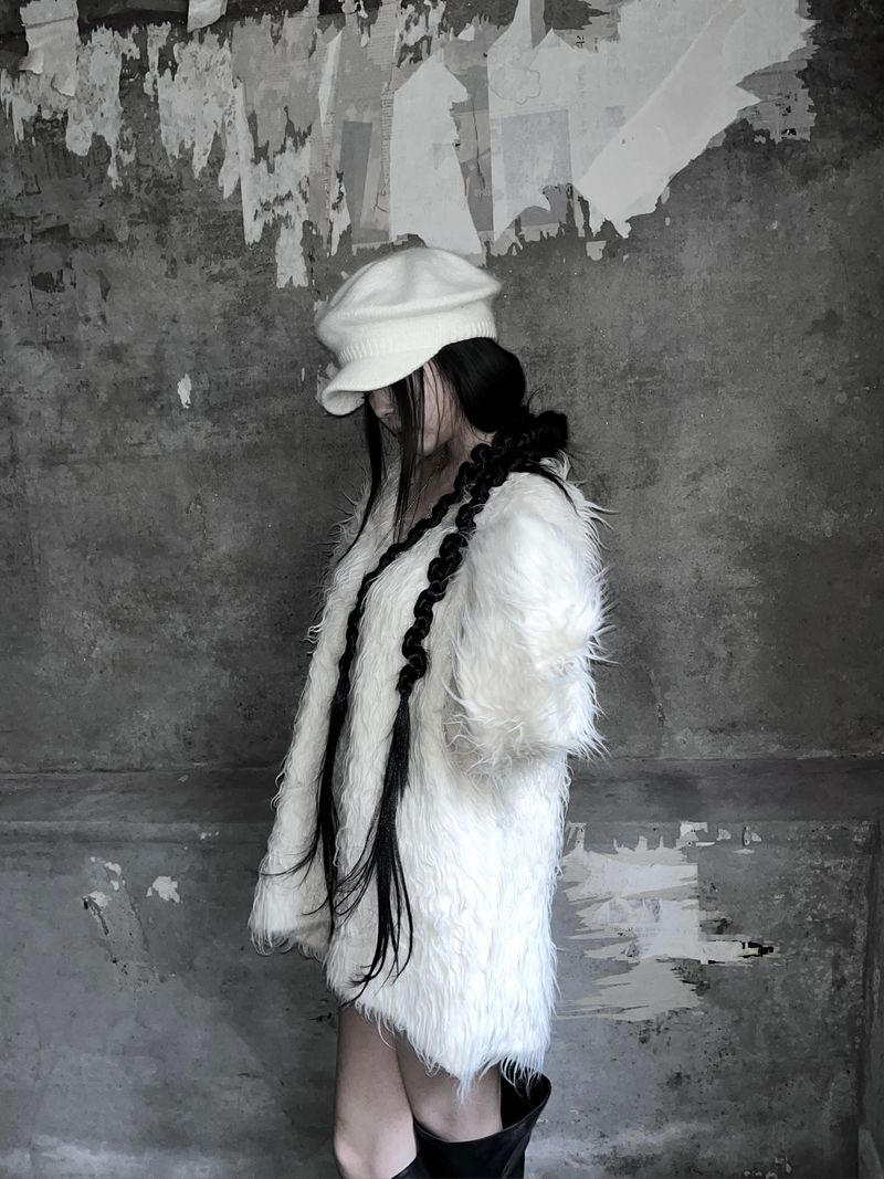 soft knit beret cap (2color)
