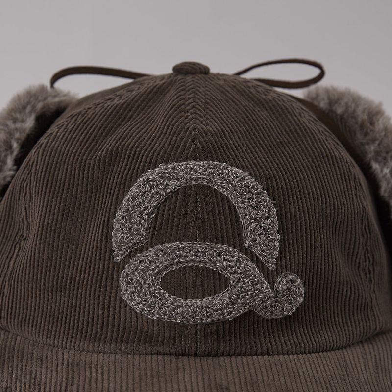 Boucle Logo Corduroy Trooper Hat (Brown)
