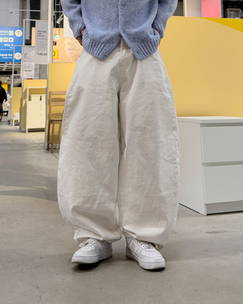 Nevis Cotton Wide Curved Pants