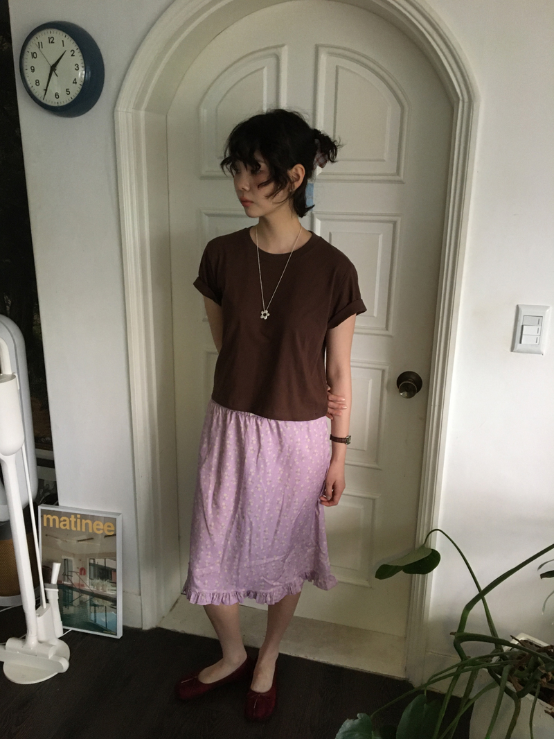 Merry Flower Frill Skirt (2color)