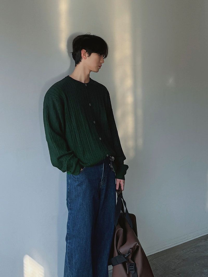 ASCLO Brio Crew Neck Cardigan (9color)