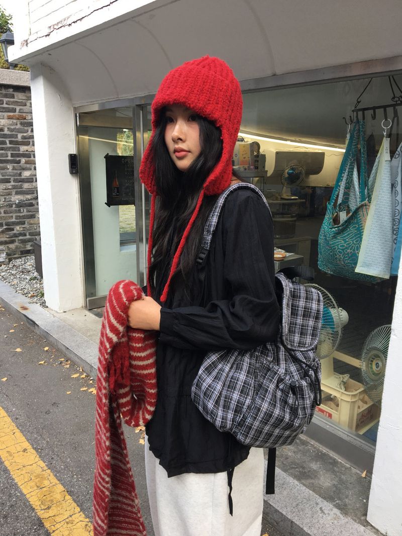 Le Fine Wool Stripe Muffler (4color)