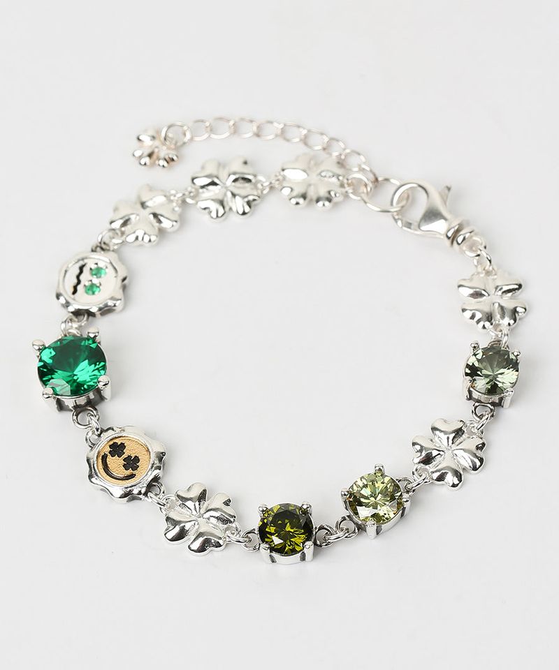 GRAYNOISE（グレーノイズ）の「Clover eyes cubic chain (925 silver)（Accessories）」
