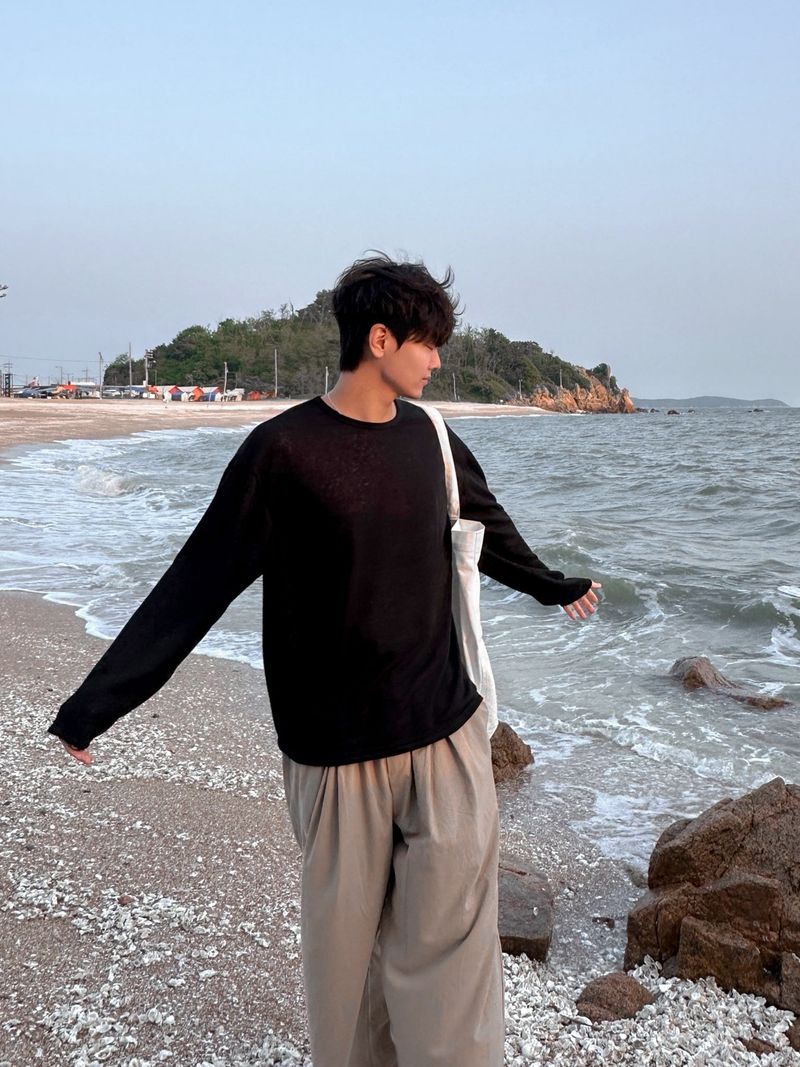 HM Linen loose fit long sleeve
