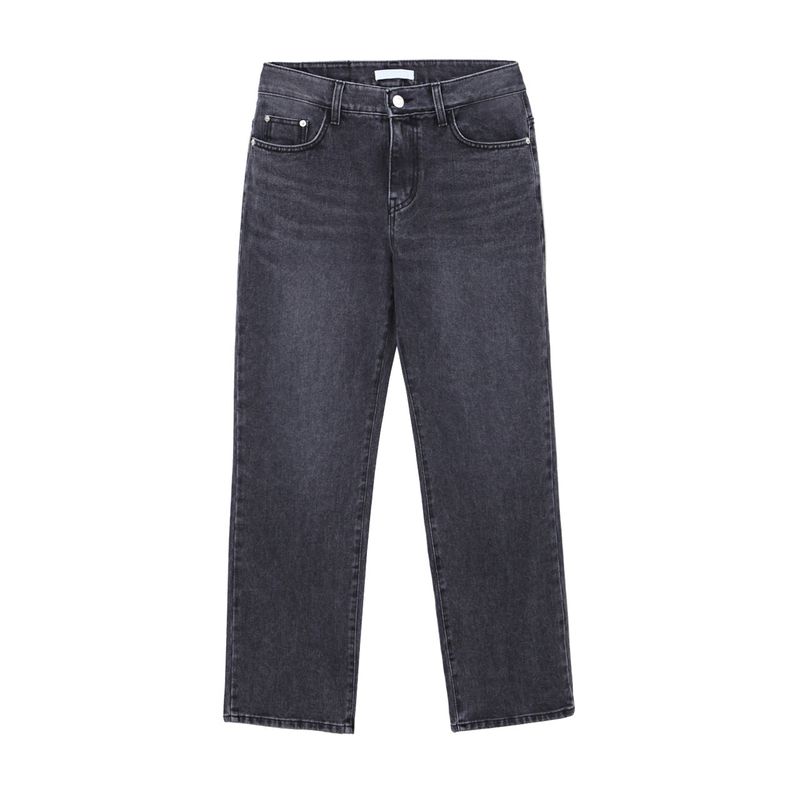 LMN Bow Semi-Wide Denim Pants (4 colors)