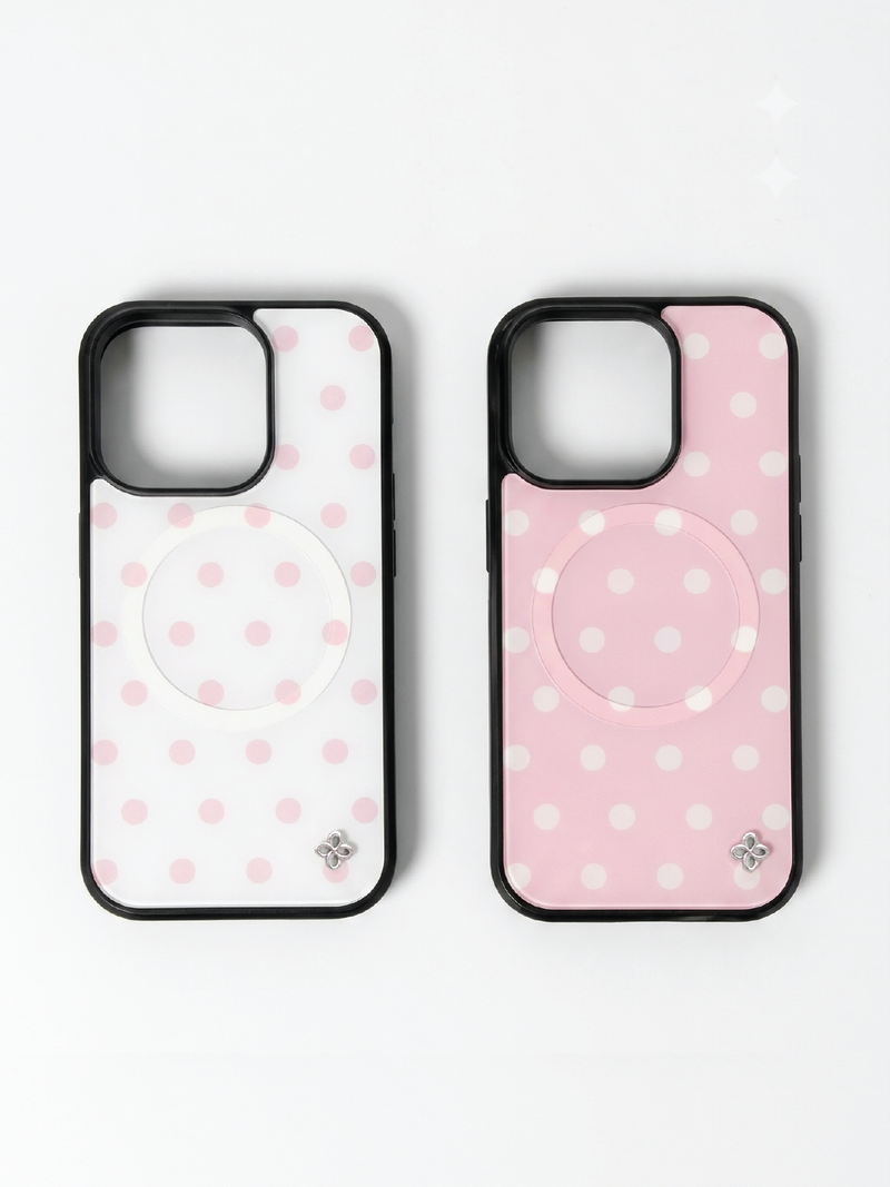 tteul（トゥル）の「[Glass] Strawberry Dot Case (Mag safe)（Smartphone Accessories）」