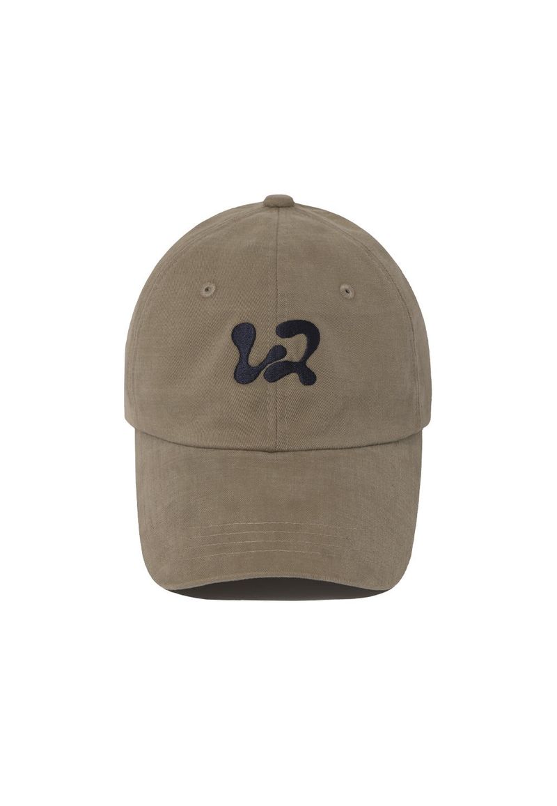 WOOALONG（ウアロン）の「Mellow cotton logo cap - DARK BEIGE（Hats）」