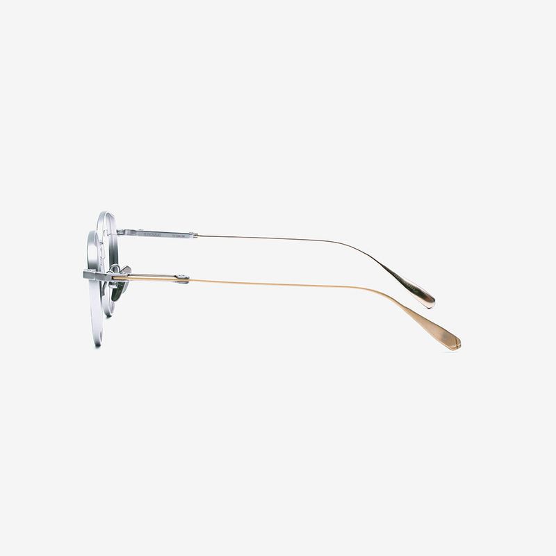 Knouun Round titanium glasses CODE. 102. B Silver N Gold