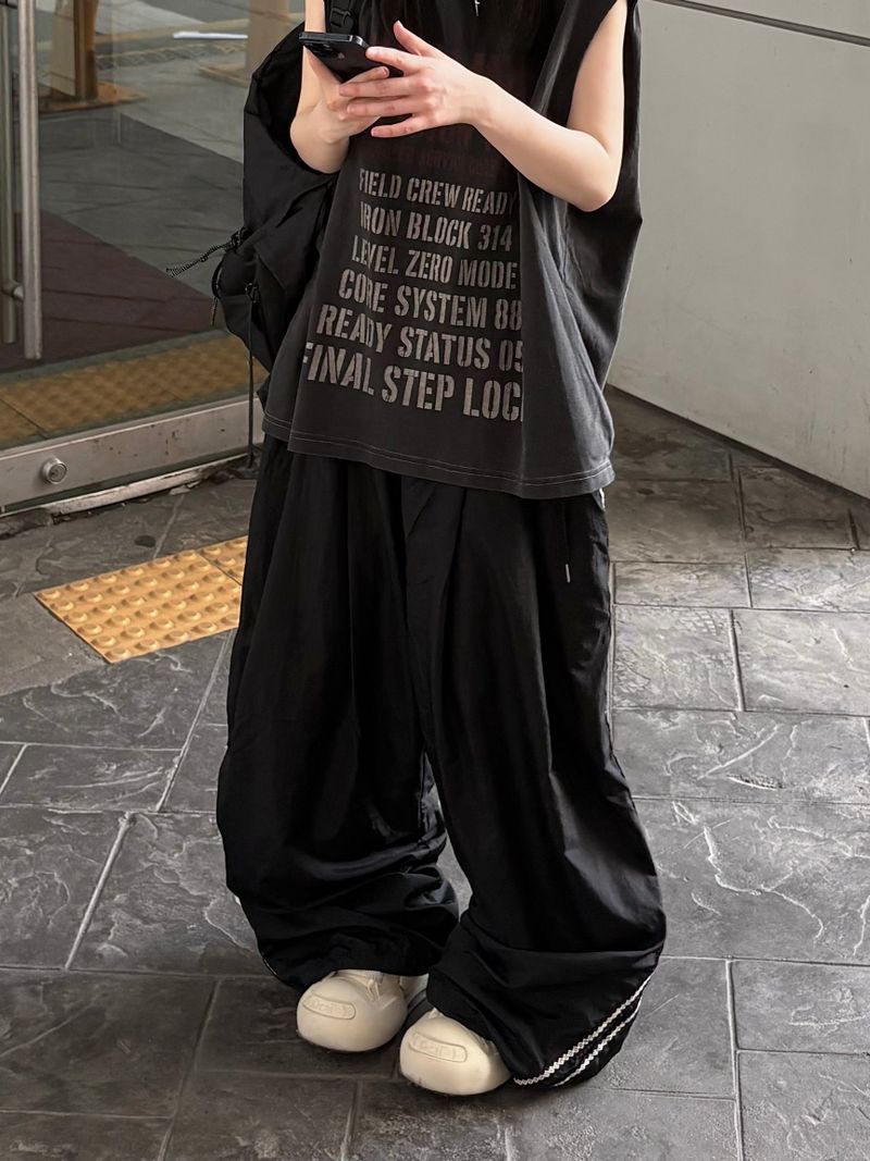 ethnic track nylon pants