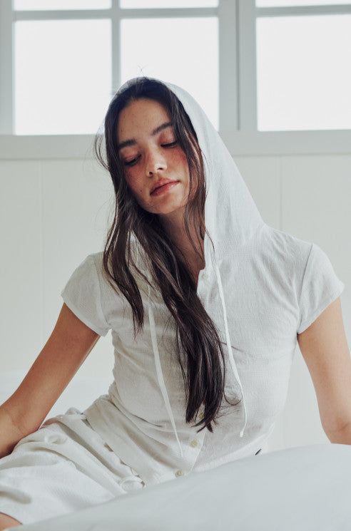Hoodie String Shirts (WHITE)