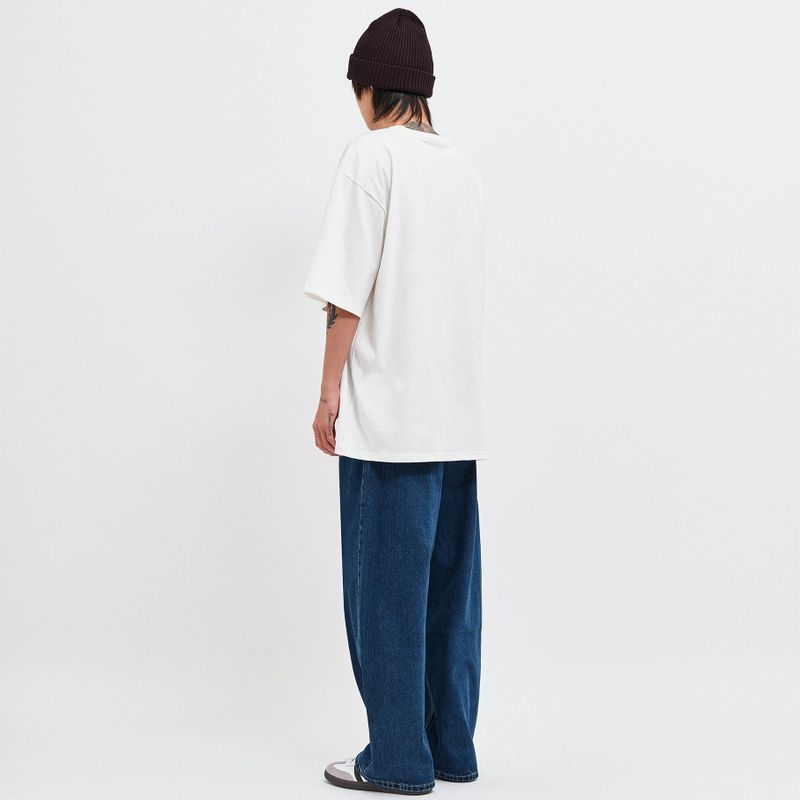 WIDE DENIM PANTS BLUE