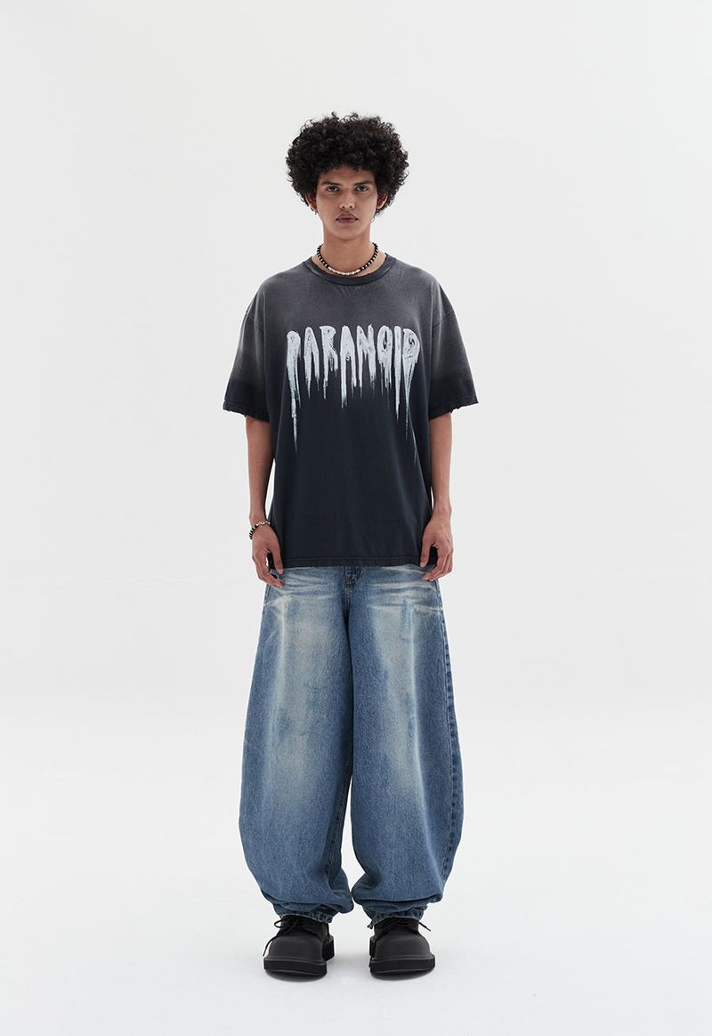 awesome baggy denim pants blue