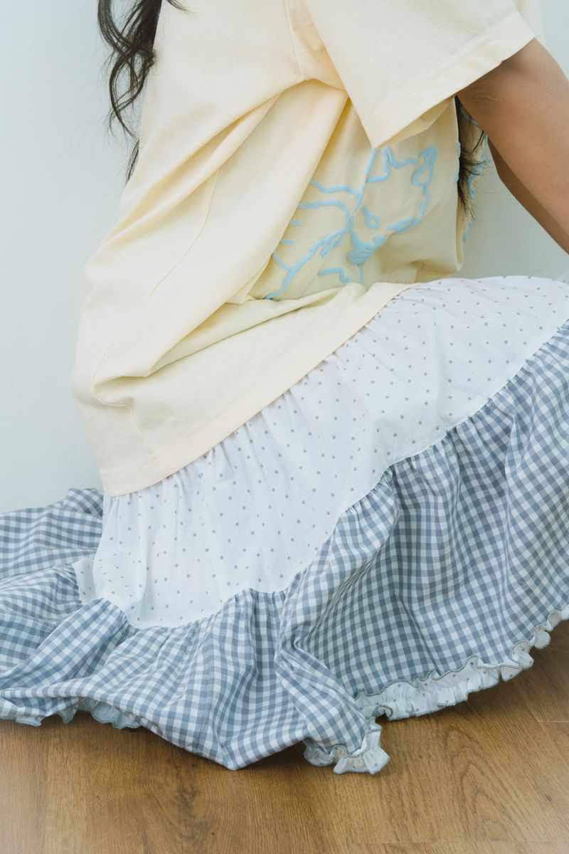 POWDER COTTON CANCAN SKIRT