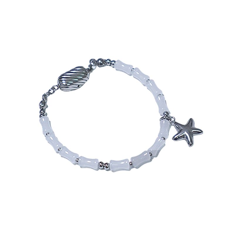 RUNARING（ルナリング）の「All surgical steel milky gemstone star bracelet（Accessories）」