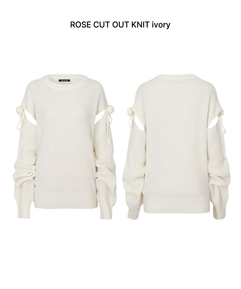ROSE CUT OUT KNIT ivory