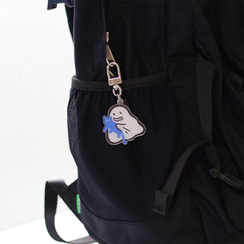 Ghost and cat keyring