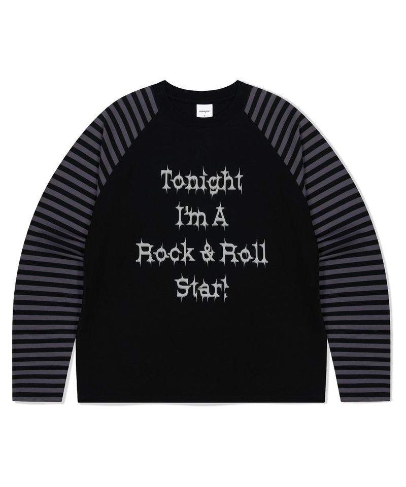 ROCK STAR RAGLAN STRIPE LS TEE