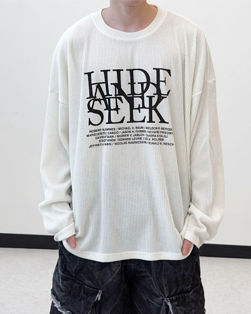 Hide Chic Oversized Knit Long Sleeve T-Shirt