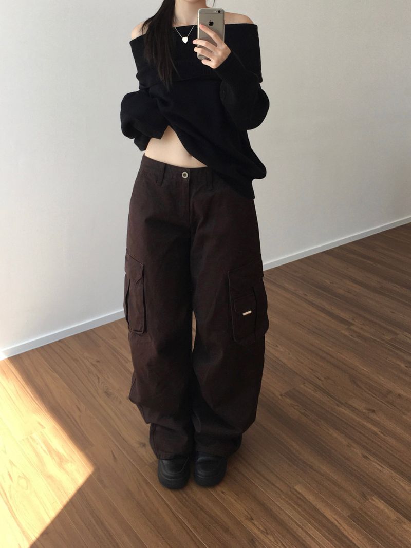 Work low-rise cargo pants (2 colors)