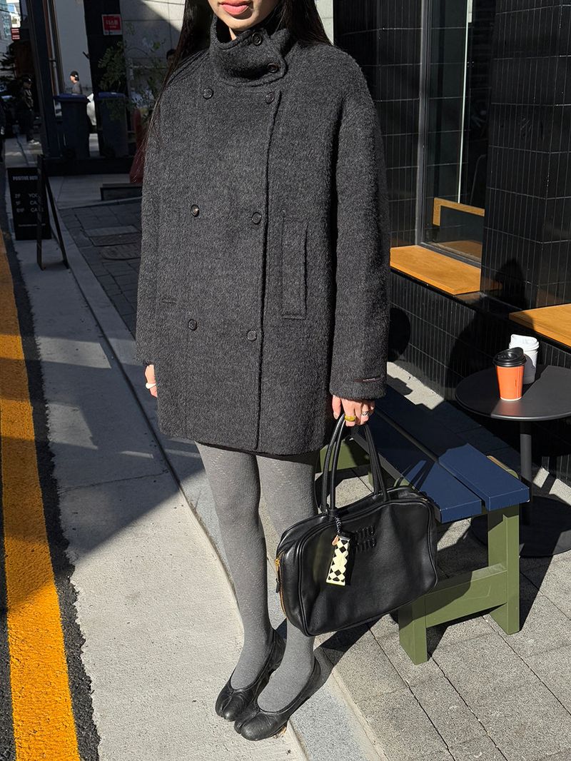 [MADE] KYLIE WOOL ALPACA HANDMADE HALF DOUBLE COAT