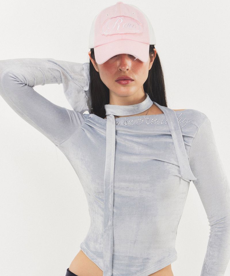 ヴィンテージ スクラッチ ウォッシュ ツートンキャップ Pink
