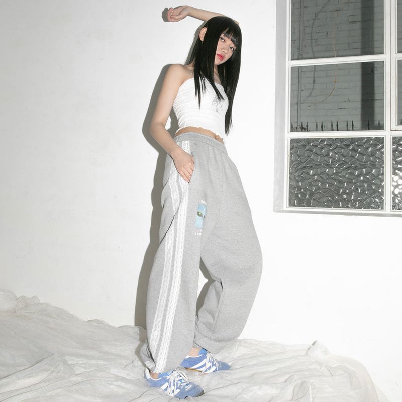 CLUT STUDIO（クラットスタジオ）の「 Lace Cat Jogger Pants - GREY（Pants）」