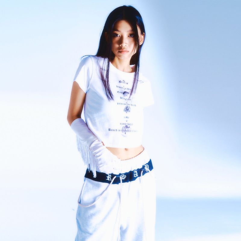 222 Basic logo crop t - White