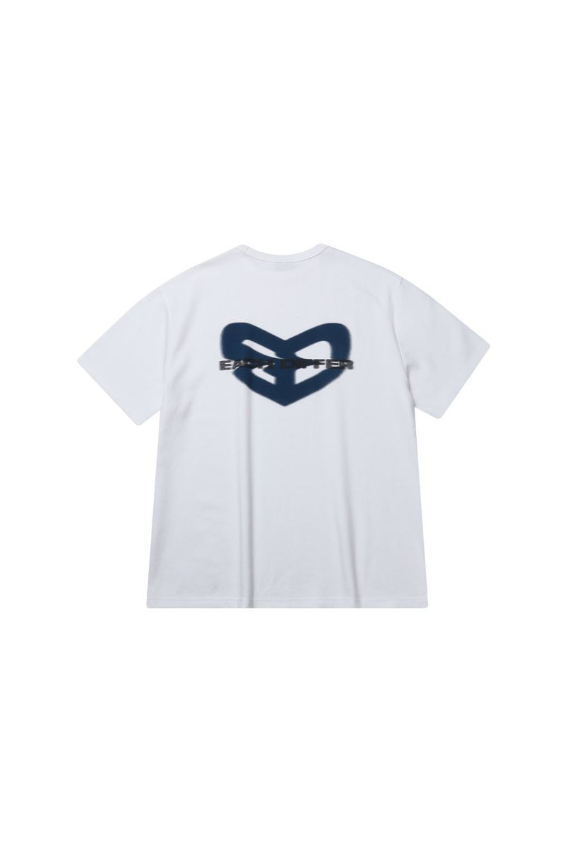 BLUR HEART T-SHIRTS_WHITE