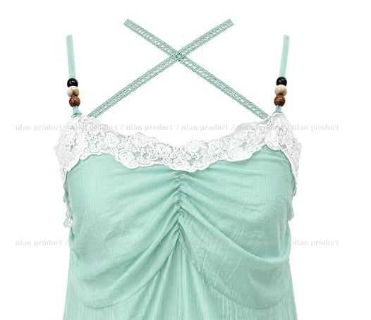 Moi Beads Halter Lace One Piece