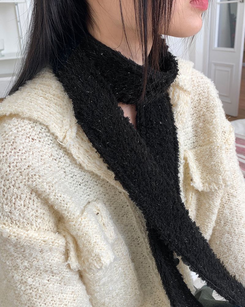 Lendon vintage snow long knit muffler